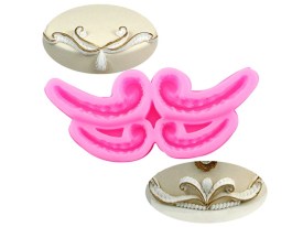 Molde silicona ribetes para torta